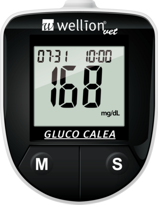 Sie sehen eine Packung WELLVET703DE WellionVet GLUCO CALEA Blutzuckermessgeräte Set, Produktbild: 03 WELLVET703DE WellionVet GLUCO CALEA Blutzuckermessgeräte Set, A-Nr.: 4063368 - 03