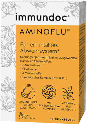 Sie sehen eine Packung immundoc® AMINOFLU®, Produktbild: 01 immundoc® AMINOFLU®, A-Nr.: 5344508 - 01