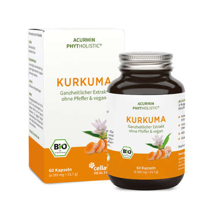 Bio Kurkuma Kapseln – 40-fache Bioverfügbarkeit ohne Pfeffer – 100% natürliches Vollspektrum Kurkuma, A-Nr.: 5036847 - 01