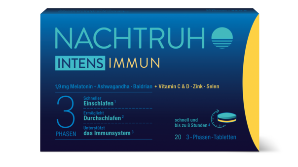 Sie sehen eine Packung Nachtruh intens immun, Produktbild: 01 Nachtruh intens immun, A-Nr.: 5848901 - 01