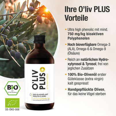 Bio Olivenöl – extra hoher Polyphenol-Gehalt 750 mg / kg – 500 ml, A-Nr.: 5895800 - 03