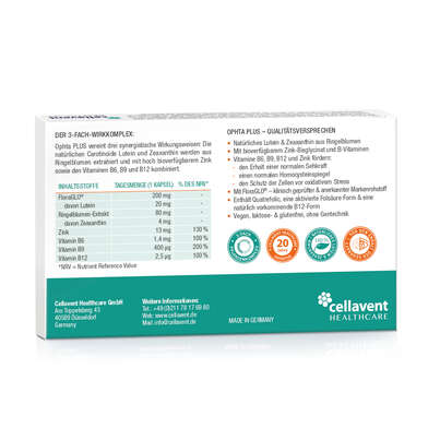 Augenvitamine – Augenkomplex der Carotinoide Lutein &amp; Zeaxanthin, B-Vitamine und Zink – 30 Kapseln, A-Nr.: 5895817 - 04