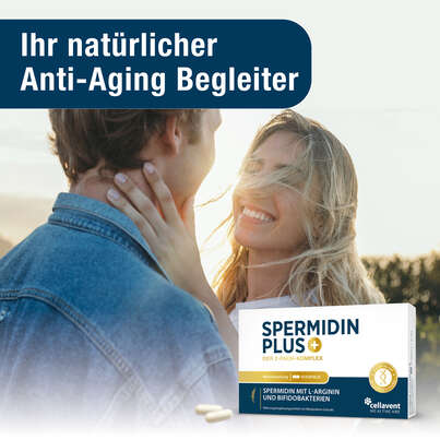 Sie sehen eine Packung Spermidin Kapseln – Weizenkeim-Extrakt – mit L-Arginin und Bifidobakterien – 2-fach Komplex steigert körpereigene Spermidin Synthese, Produktbild: 02 Spermidin Kapseln – Weizenkeim-Extrakt – mit L-Arginin und Bifidobakterien – 2-fach Komplex steigert körpereigene Spermidin Synthese, A-Nr.: 5895846 - 02