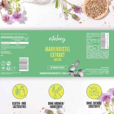 Vitabay Mariendistel Extrakt 500 mg Kapseln, A-Nr.: 5878730 - 06