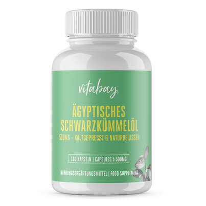 Vitabay Ägyptisches Schwarzkümmelöl 500 mg Weichkapseln, A-Nr.: 5878718 - 01