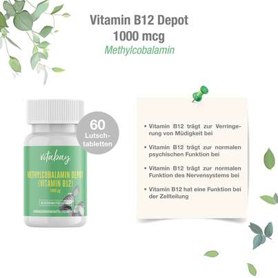 Vitabay Vitamin B12 Depot 1000 mcg Lutschtabletten, A-Nr.: 5878434 - 02