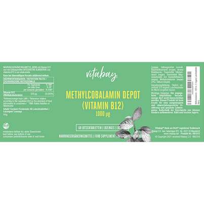 Vitabay Vitamin B12 Depot 1000 mcg Lutschtabletten, A-Nr.: 5878434 - 06