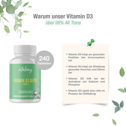 Vitabay Vitamin D3 Depot 10.000 I.E. Tabletten, A-Nr.: 5878368 - 04