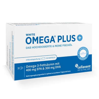 Hochreines Omega 3 – Fischöl-Kapseln mit 1.000 mg Omega-3-Fettsäuren (300 mg DHA &amp; 400 mg EPA) – Triglycerid-Form – 3-Monatspackung, A-Nr.: 5895869 - 01