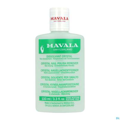 Sie sehen eine Packung Mavala Nagellackentferner Crystal 100ml, Produktbild: 02 Mavala Nagellackentferner Crystal 100ml, A-Nr.: 4365342 - 02