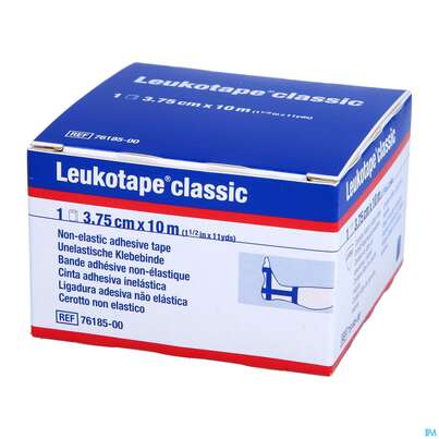 Sie sehen eine Packung Tape Leukotape Classic 10mx 3,75cm Blau 1st, Produktbild: 02 Tape Leukotape Classic 10mx 3,75cm Blau 1st, A-Nr.: 1561309 - 02