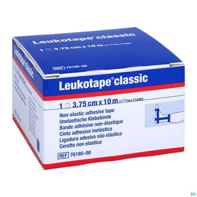 Sie sehen eine Packung Tape Leukotape Classic 10mx 3,75cm Blau 1st, Produktbild: 03 Tape Leukotape Classic 10mx 3,75cm Blau 1st, A-Nr.: 1561309 - 03