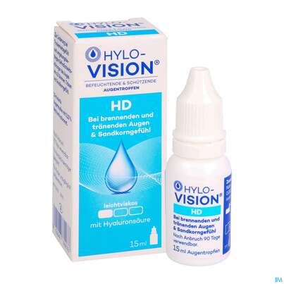 Sie sehen eine Packung Augentropfen Hylo-vision Hd 15ml, Produktbild: 04 Augentropfen Hylo-vision Hd 15ml, A-Nr.: 3829495 - 04