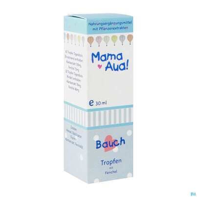 Sie sehen eine Packung Mama-aua Tropfen Bauch 30ml, Produktbild: 02 Mama-aua Tropfen Bauch 30ml, A-Nr.: 3815441 - 02