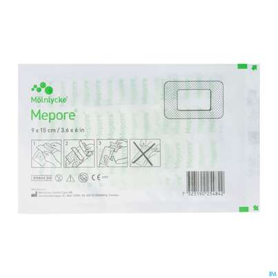 Sie sehen eine Packung Wundverband Mepore Steril 9x 15cm 1st, Produktbild: 02 Wundverband Mepore Steril 9x 15cm 1st, A-Nr.: 0761420 - 02