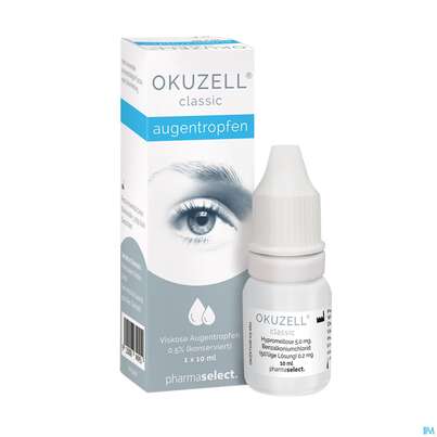 Sie sehen eine Packung Augentropfen Okuzell Classic 10ml, Produktbild: 02 Augentropfen Okuzell Classic 10ml, A-Nr.: 3326216 - 02