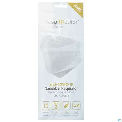 Schutzmasken Ffp2/respiraptor Nanofaser Fishtype Weiss 1st, A-Nr.: 5450274 - 01