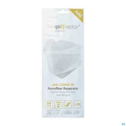 Schutzmasken Ffp2/respiraptor Nanofaser Fishtype Weiss 1st, A-Nr.: 5450274 - 02