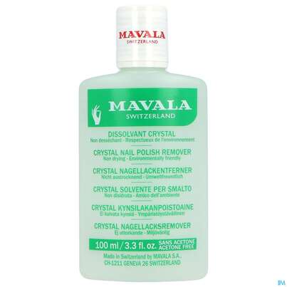 Sie sehen eine Packung Mavala Nagellackentferner Crystal 100ml, Produktbild: 01 Mavala Nagellackentferner Crystal 100ml, A-Nr.: 4365342 - 01