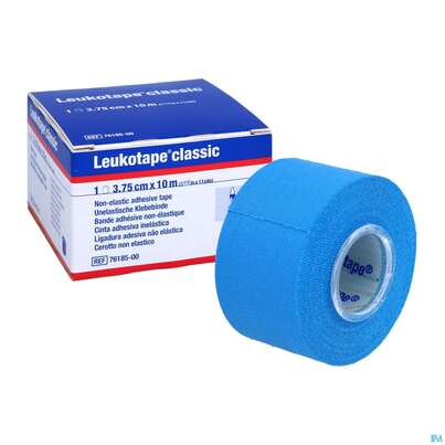 Sie sehen eine Packung Tape Leukotape Classic 10mx 3,75cm Blau 1st, Produktbild: 05 Tape Leukotape Classic 10mx 3,75cm Blau 1st, A-Nr.: 1561309 - 05