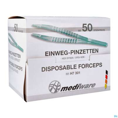 Sie sehen eine Packung Einmalpinzette Steril -sandipharma 50st, Produktbild: 02 Einmalpinzette Steril -sandipharma 50st, A-Nr.: 3138791 - 02
