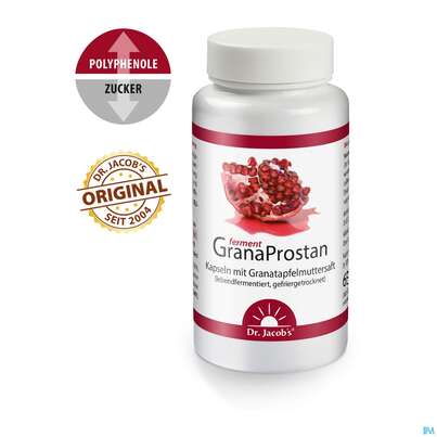 Sie sehen eine Packung Granaprostan Ferment Kapseln Dr.jacobs 100st, Produktbild: 01 Granaprostan Ferment Kapseln Dr.jacobs 100st, A-Nr.: 3172894 - 01