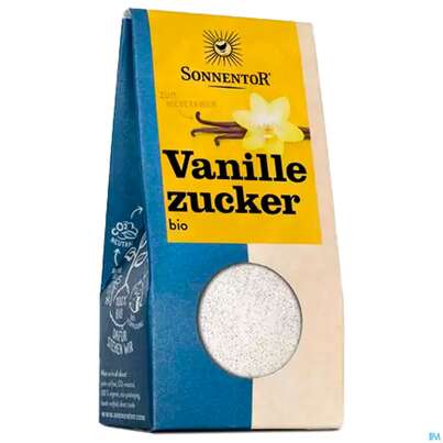 Sie sehen eine Packung Sonnentor Bio Vanille Zucker 00357 50g, Produktbild: 04 Sonnentor Bio Vanille Zucker 00357 50g, A-Nr.: 3740602 - 04