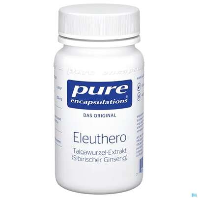 Sie sehen eine Packung Pure Encapsulations Eleuthero 60 Kapseln, Produktbild: 01 Pure Encapsulations Eleuthero 60 Kapseln, A-Nr.: 2383092 - 01