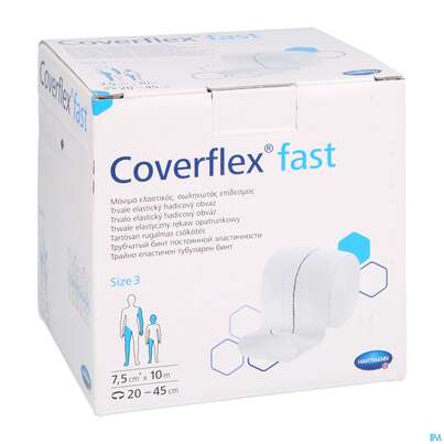 Sie sehen eine Packung Schlauchverband Coverflex/fast Gr 3 10mx 7,5cm Rolle 1st, Produktbild: 03 Schlauchverband Coverflex/fast Gr 3 10mx 7,5cm Rolle 1st, A-Nr.: 4902923 - 03