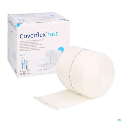 Sie sehen eine Packung Schlauchverband Coverflex/fast Gr 3 10mx 7,5cm Rolle 1st, Produktbild: 07 Schlauchverband Coverflex/fast Gr 3 10mx 7,5cm Rolle 1st, A-Nr.: 4902923 - 07