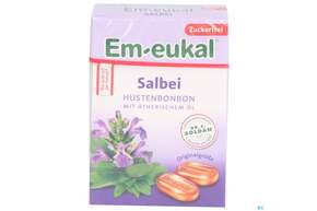 Em-eukal Bonbons Zuckerfrei Salbei Box 50g, A-Nr.: 5334846 - 01