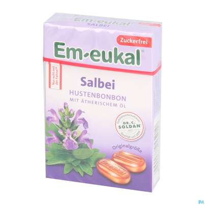 Em-eukal Bonbons Zuckerfrei Salbei Box 50g, A-Nr.: 5334846 - 02
