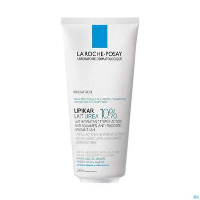 Sie sehen eine Packung La Roche Posay Koerperpflege Lipikar/lait Urea 10% 200ml, Produktbild: 04 La Roche Posay Koerperpflege Lipikar/lait Urea 10% 200ml, A-Nr.: 5775237 - 04