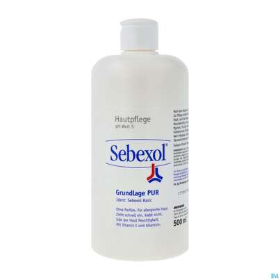 Sie sehen eine Packung Sebexol Grundlage Pur 500ml, Produktbild: 02 Sebexol Grundlage Pur 500ml, A-Nr.: 5575320 - 02