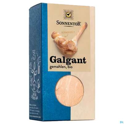 Sie sehen eine Packung Sonnentor Bio Galgant Gemahlen 00344 35g, Produktbild: 04 Sonnentor Bio Galgant Gemahlen 00344 35g, A-Nr.: 3701341 - 04