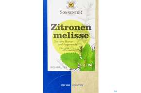 Sonnentor Tee/bio Zitronenmelisse Doppelkammmerbtl 02562 18st, A-Nr.: 5048336 - 01