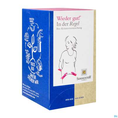 Sie sehen eine Packung Sonnentor Tee/bio/wieder Gut In Der Regel 02705 18st, Produktbild: 02 Sonnentor Tee/bio/wieder Gut In Der Regel 02705 18st, A-Nr.: 3428796 - 02