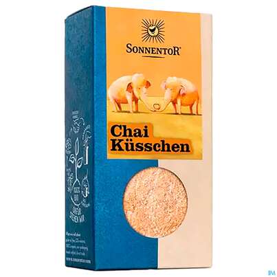 Sie sehen eine Packung Sonnentor Chai Kuesschen Bio Packung 00754 70g, Produktbild: 01 Sonnentor Chai Kuesschen Bio Packung 00754 70g, A-Nr.: 3972347 - 01
