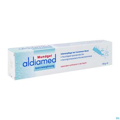 Sie sehen eine Packung Mundgel Aldiamed Zur Speichelergaenzung 150g, Produktbild: 02 Mundgel Aldiamed Zur Speichelergaenzung 150g, A-Nr.: 5477623 - 02