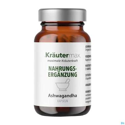 Ashwagandha Extrakt Kapseln 500mg Schlafbeere Lactosefrei, Vegan 60st, A-Nr.: 5208395 - 01
