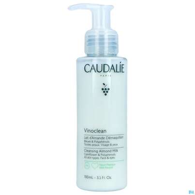 Sie sehen eine Packung Caudalie Vinoclean Reinigungsmilch Mandel 100ml, Produktbild: 01 Caudalie Vinoclean Reinigungsmilch Mandel 100ml, A-Nr.: 5413675 - 01