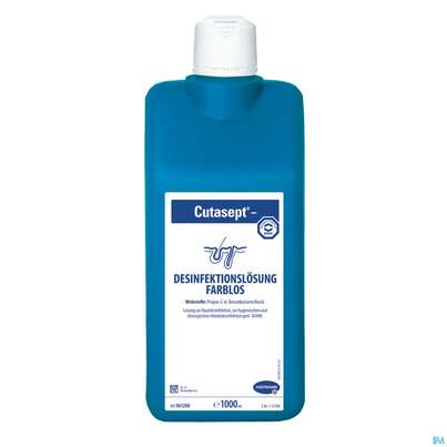 Sie sehen eine Packung Cutasept Desinfektionslösung Farblos 1l, Produktbild: 01 Cutasept Desinfektionslösung Farblos 1l, A-Nr.: 1130897 - 01