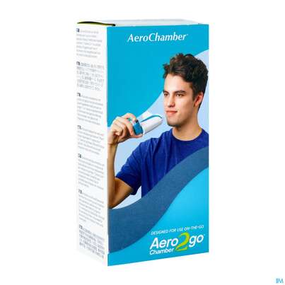 Sie sehen eine Packung Inhalatoren U.zubehoer Aero Chamber Aero2go 1st, Produktbild: 03 Inhalatoren U.zubehoer Aero Chamber Aero2go 1st, A-Nr.: 5614681 - 03