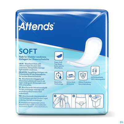 Inkontinenz Attends Einlagen Soft 2 Normal 30st, A-Nr.: 4577280 - 04