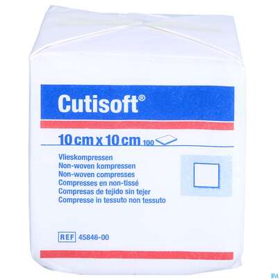 Sie sehen eine Packung Vlieskompressen Leukopl Compress Unsteril 10x10cm 100st, Produktbild: 01 Vlieskompressen Leukopl Compress Unsteril 10x10cm 100st, A-Nr.: 2996305 - 01