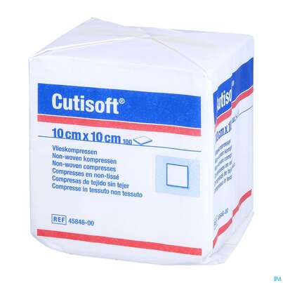 Sie sehen eine Packung Vlieskompressen Leukopl Compress Unsteril 10x10cm 100st, Produktbild: 02 Vlieskompressen Leukopl Compress Unsteril 10x10cm 100st, A-Nr.: 2996305 - 02