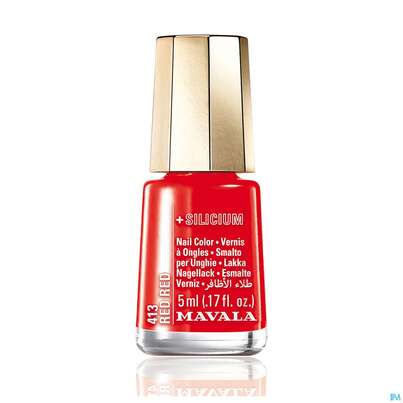 Sie sehen eine Packung Mavala Nagellacke +si 413 Red Red 5ml, Produktbild: 01 Mavala Nagellacke +si 413 Red Red 5ml, A-Nr.: 5570883 - 01