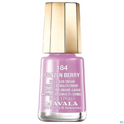 Sie sehen eine Packung Mavala Nagellacke Delicious 184 Frozen Berry 5ml, Produktbild: 01 Mavala Nagellacke Delicious 184 Frozen Berry 5ml, A-Nr.: 3965821 - 01