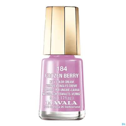 Sie sehen eine Packung Mavala Nagellacke Delicious 184 Frozen Berry 5ml, Produktbild: 02 Mavala Nagellacke Delicious 184 Frozen Berry 5ml, A-Nr.: 3965821 - 02