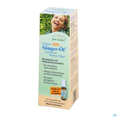Sie sehen eine Packung Mundspray Saenger Oel Pur Natur Classic Dr.weihofen 30ml, Produktbild: 02 Mundspray Saenger Oel Pur Natur Classic Dr.weihofen 30ml, A-Nr.: 4435404 - 02